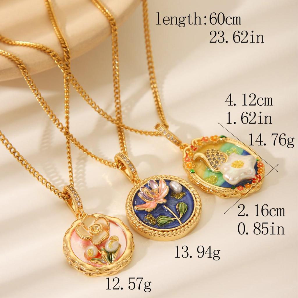 Women's Freshwater Pearl Garden Flower Necklace - Light Luxury Mori Style