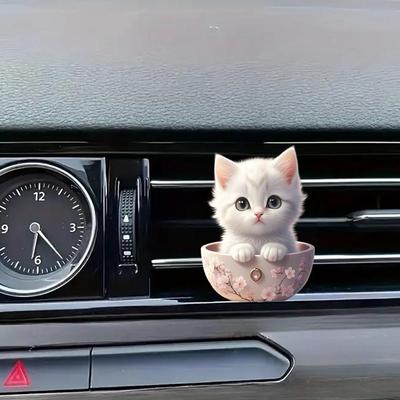Автомобильный воздуховод ароматерапия освежитель воздуха милый котенок ароматизатор аксессуары для украшения салона автомобиля