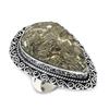 Pyrite Druzy Handmade 925 Sterling Silver Jewelry Ring Size 9 n7A54