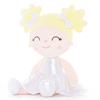 Плюшевые игрушки Подарки для девочек Плюшевая кукла для девочки на первый день рождения Кудрявая девочка Серия с блестками 30 см Белый