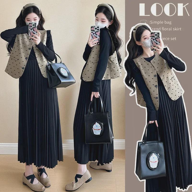 «Модная одежда для беременных 2024 года»: Стильные юбки-двойки и топы больших размеров на весну и осень.