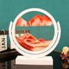 Flowing Sand Painting Art Hourglass Rotatable 3D Round Glass Deep Sea Quicksand Sandglass Modern Home Decoration Sand Clock Gift