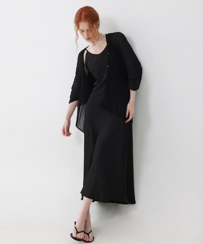 Авангардный плиссированный кардиган с пышными рукавами Pleatsmood