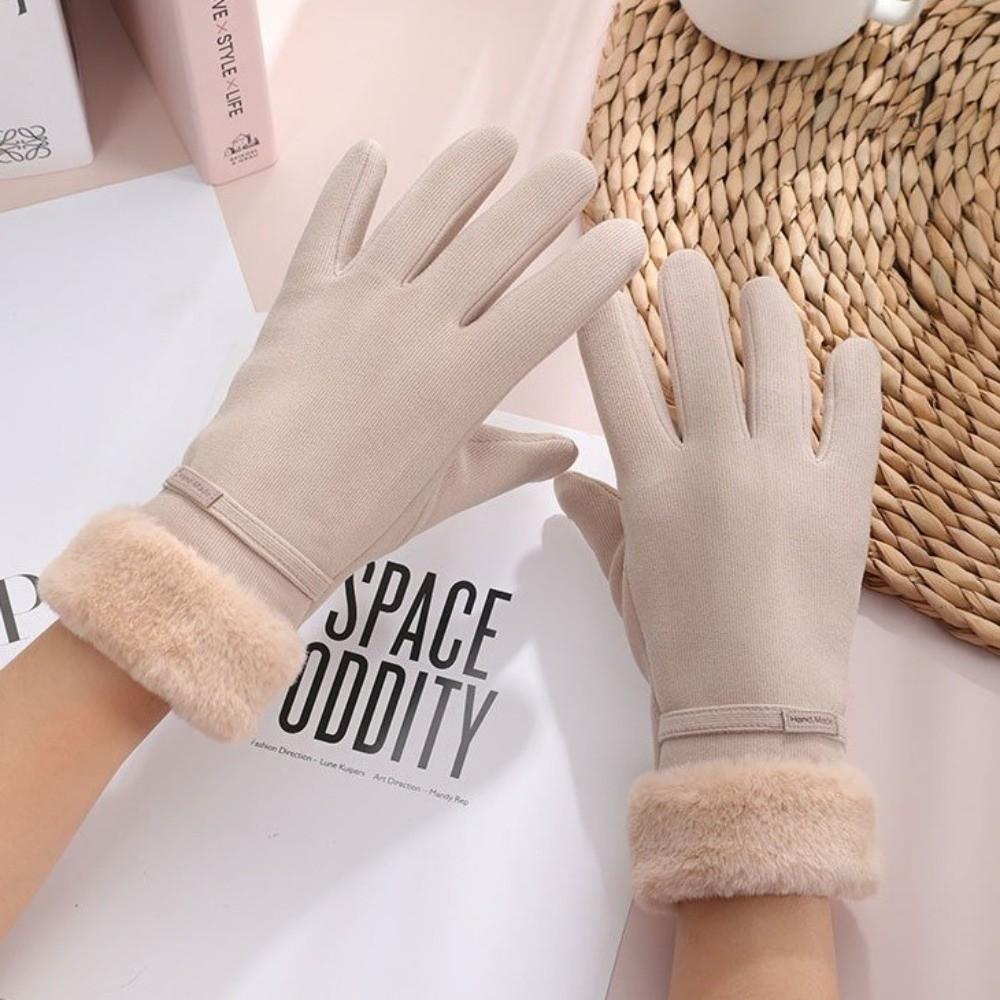 Warm Winter Gloves Plush Skiing Gloves New Touch Screen Gloves  Women