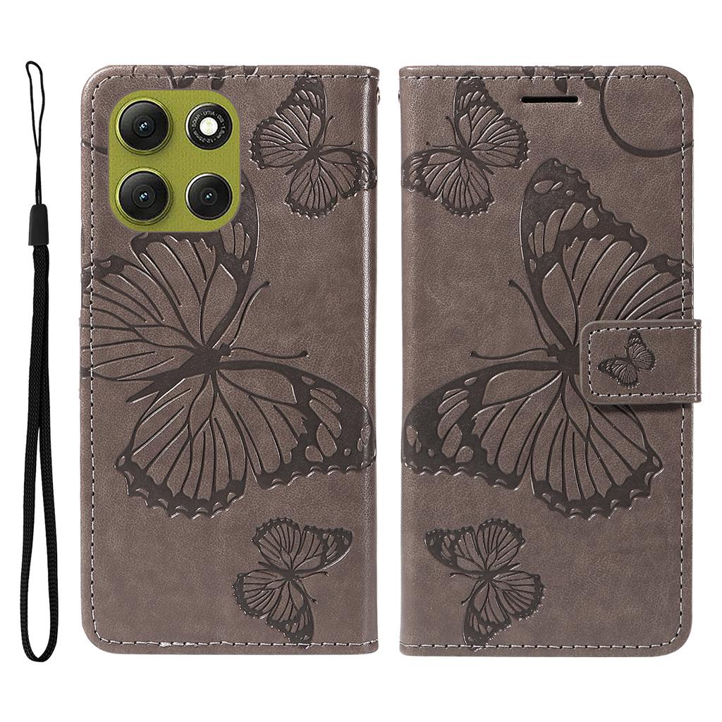 For Motorola Moto G86 5G/G86 Power 5G Wallet Case Floral Butterfly Imprinted Leather Phone Cover Stand