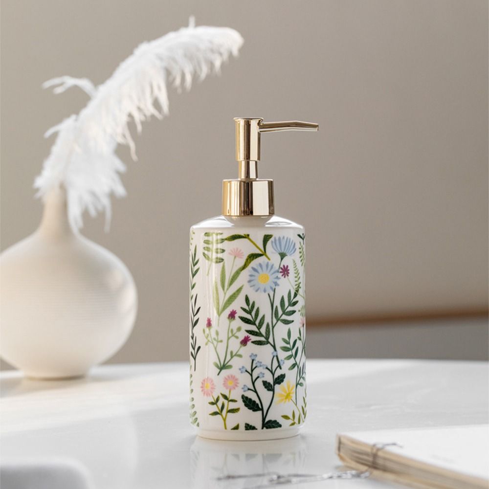 Creative Hand Wash Dispenser Refillable Liquid Storage Container Ceramic Soap Dispenser  Toilet