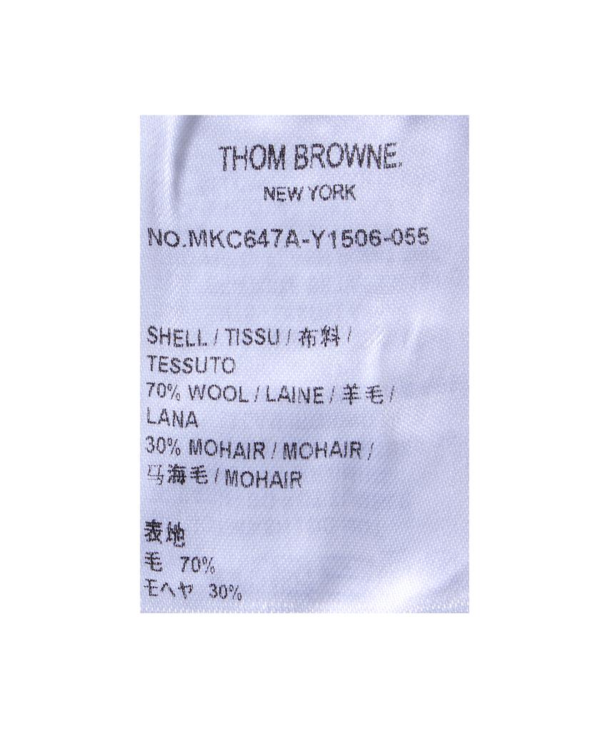 Thom Browne Donegal Rwb Striped Hector Patchwork Jersey Intarsia V-Neck Cardigan - Light Grey / Mkc647Ay1506055
