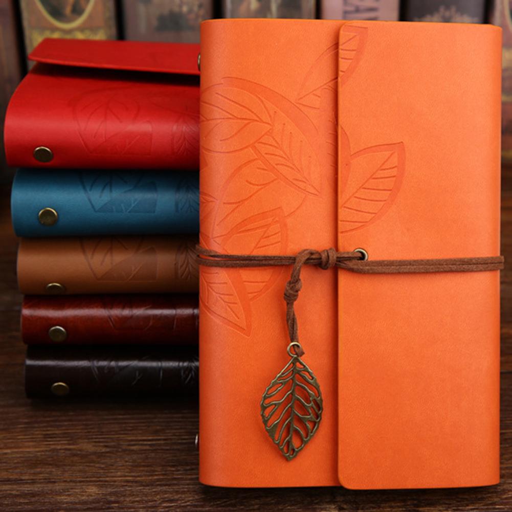 Stationeries 1Pc 80 Sheets Vintage Loose Leaf Diary Journal Blank Notebook School Stationery