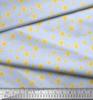 Soimoi Japan Crepe Satin Fabric Lemon Slice Shirting Printed Craft Fabric by the Metre 42 Inch