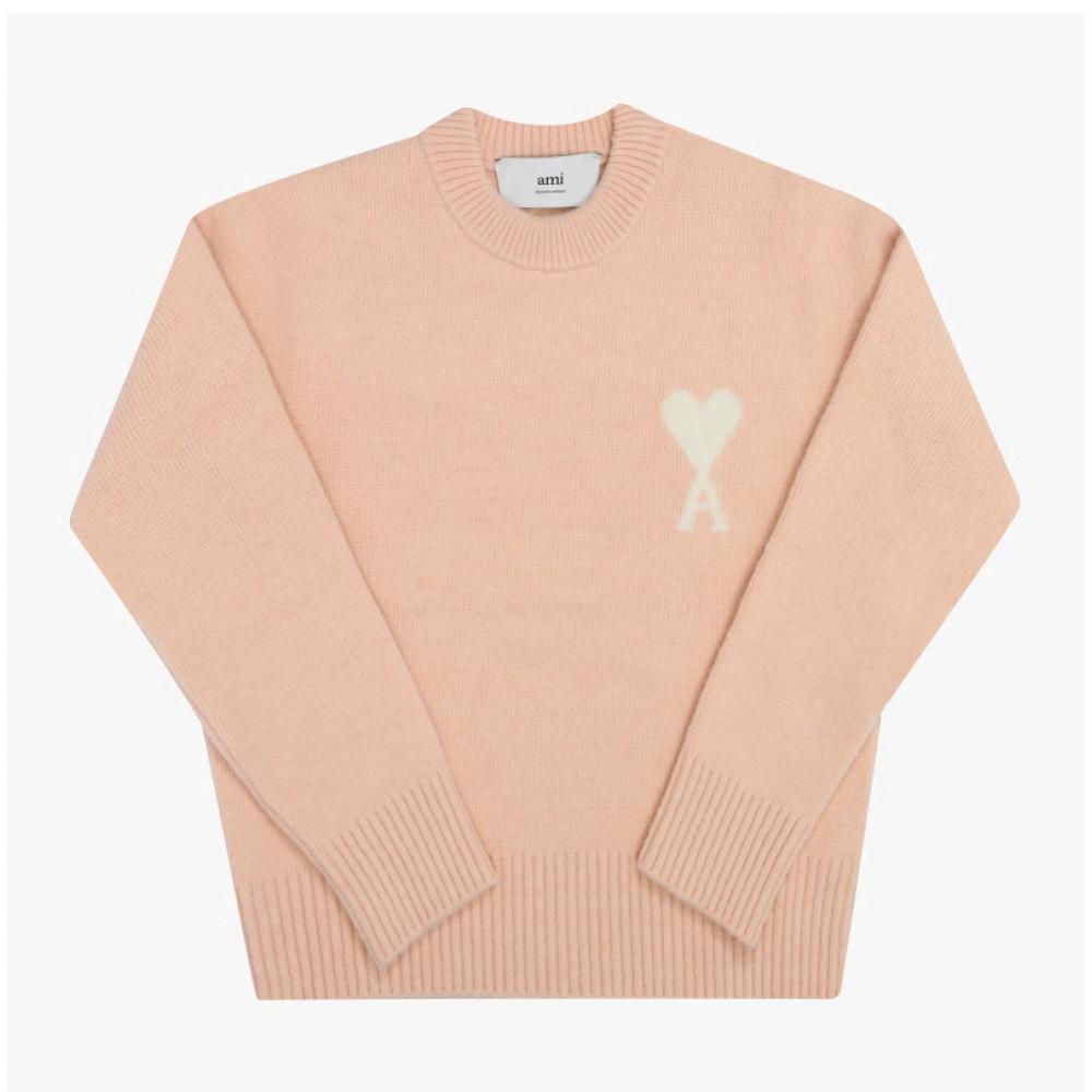 Ami Трикотаж с интарсией логотипа Big Heart Унисекс Kn0135 6807