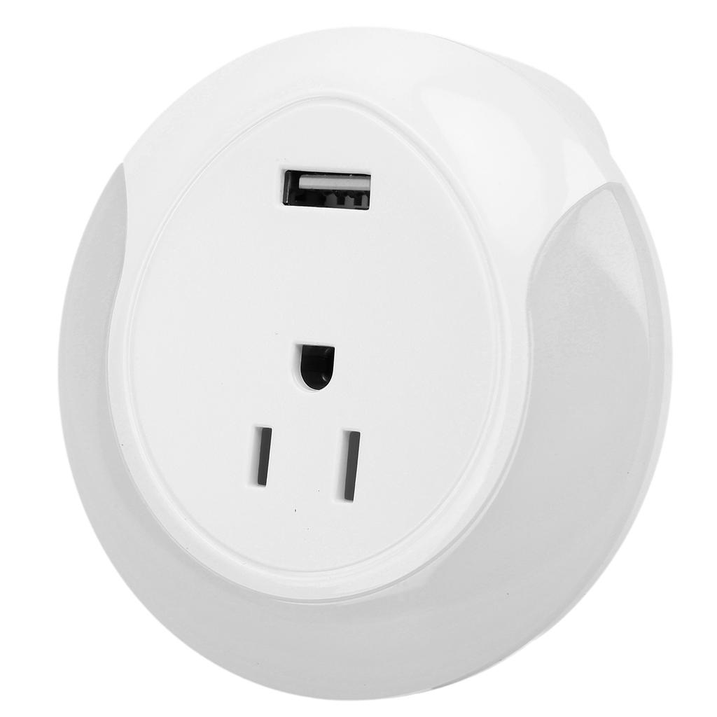 Smart Plug APP Remote Control WIFI Outlet with Timer Function USB Night Light 100‑240VUS Plug