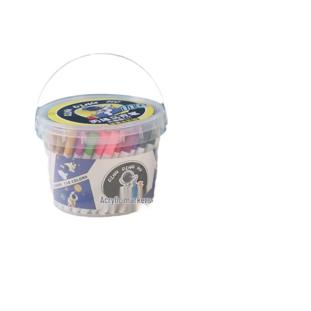 Набор акриловых маркеров Dingdinghu 110 цветов, штабелируемые, для детского рисования на непрозрачной бумаге