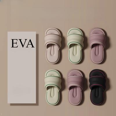 Женские летние тапочки с толстой подошвой, для дома, ванной, противоскользящая одежда для улицы, материал ЭВА, сандалии на плоской подошве в корейском стиле