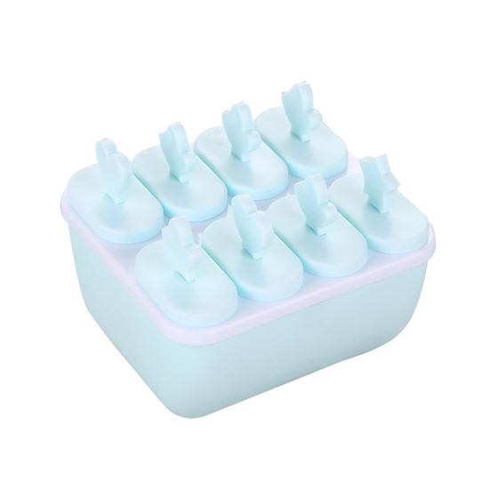 Plastic Popsicle Ice Cream Mold Maker Tray Cube DIY Kitchen Tool with Cover