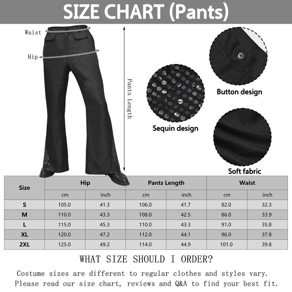 2025 Boys' Retro 70s Sequin Flared Pants