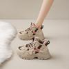 CRLAYDK Кроссовки женские на толстой подошве, на платформе, с меховой подкладкой, теплые, зимние спортивные туфли на танкетке, повседневные, для ходьбы, модные, для тенниса