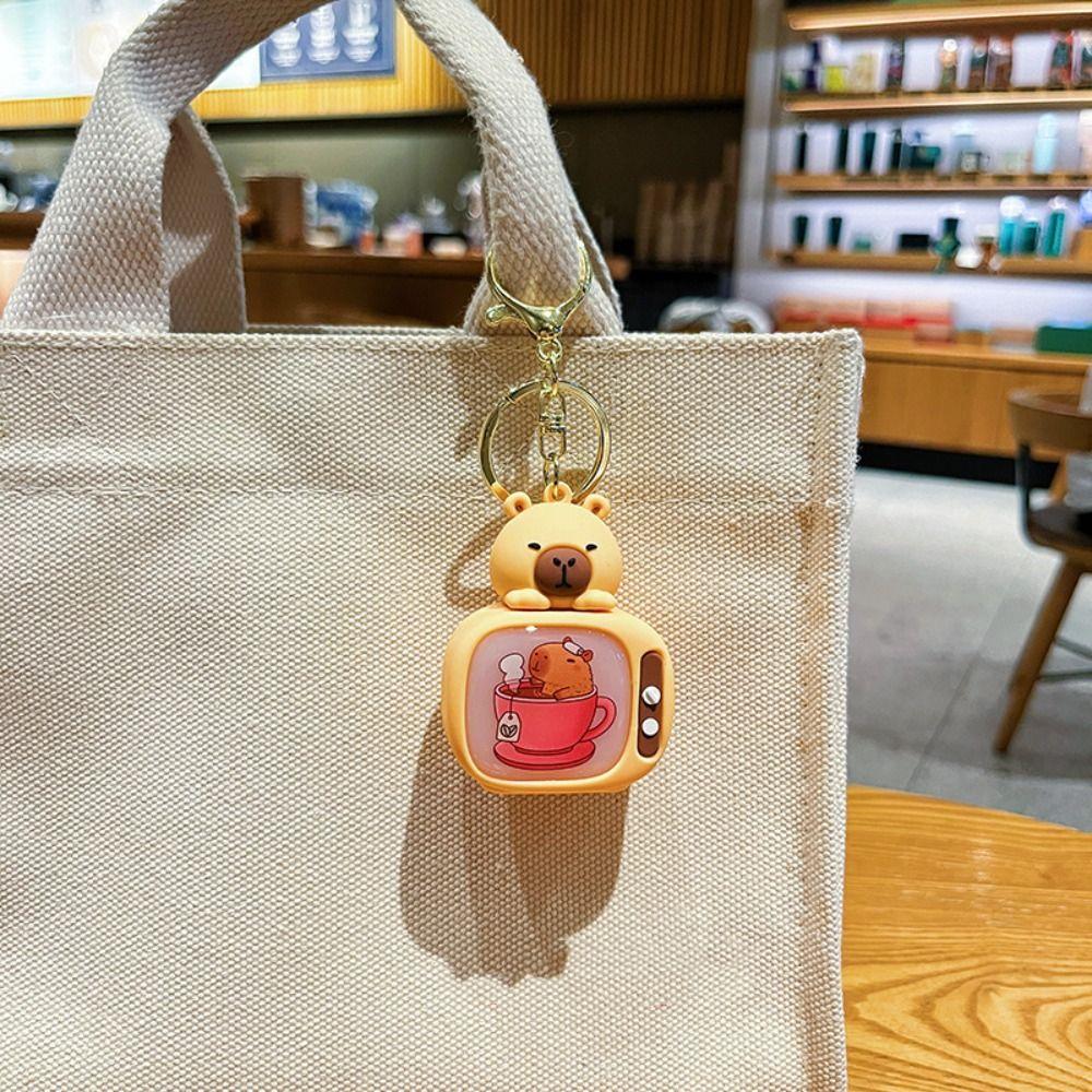 Внимание Капибара светлый брелок ТВ стиль милый брелок животное сумка Декор