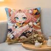 Cushion Cover  Linen  SkinFriendly Soft Decorative Case For Sofa Home Decor Hot Game Genshin Impact Pillow cover