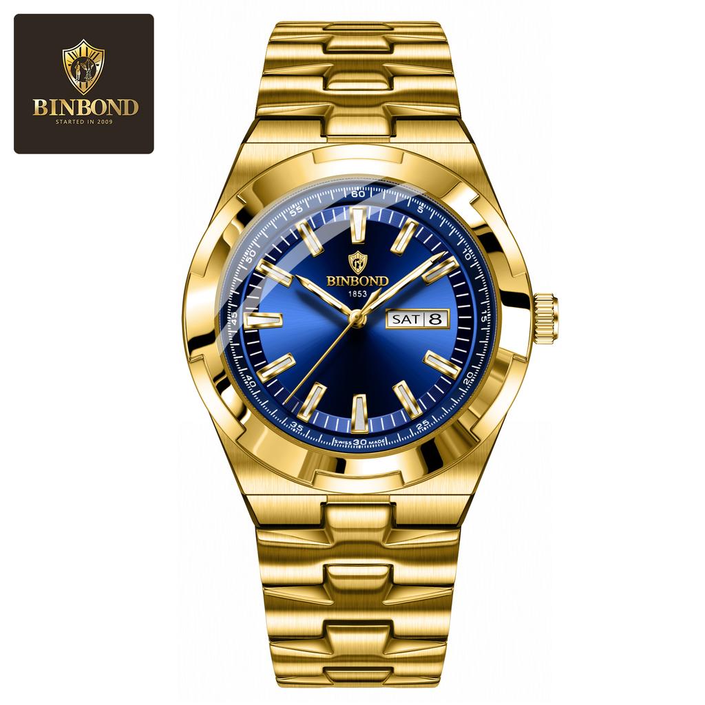 Fashion Mens Watches Luxury Casual Waterproof Watches Luminous Hands Business Date Quartz Stainless Steel Men Watches