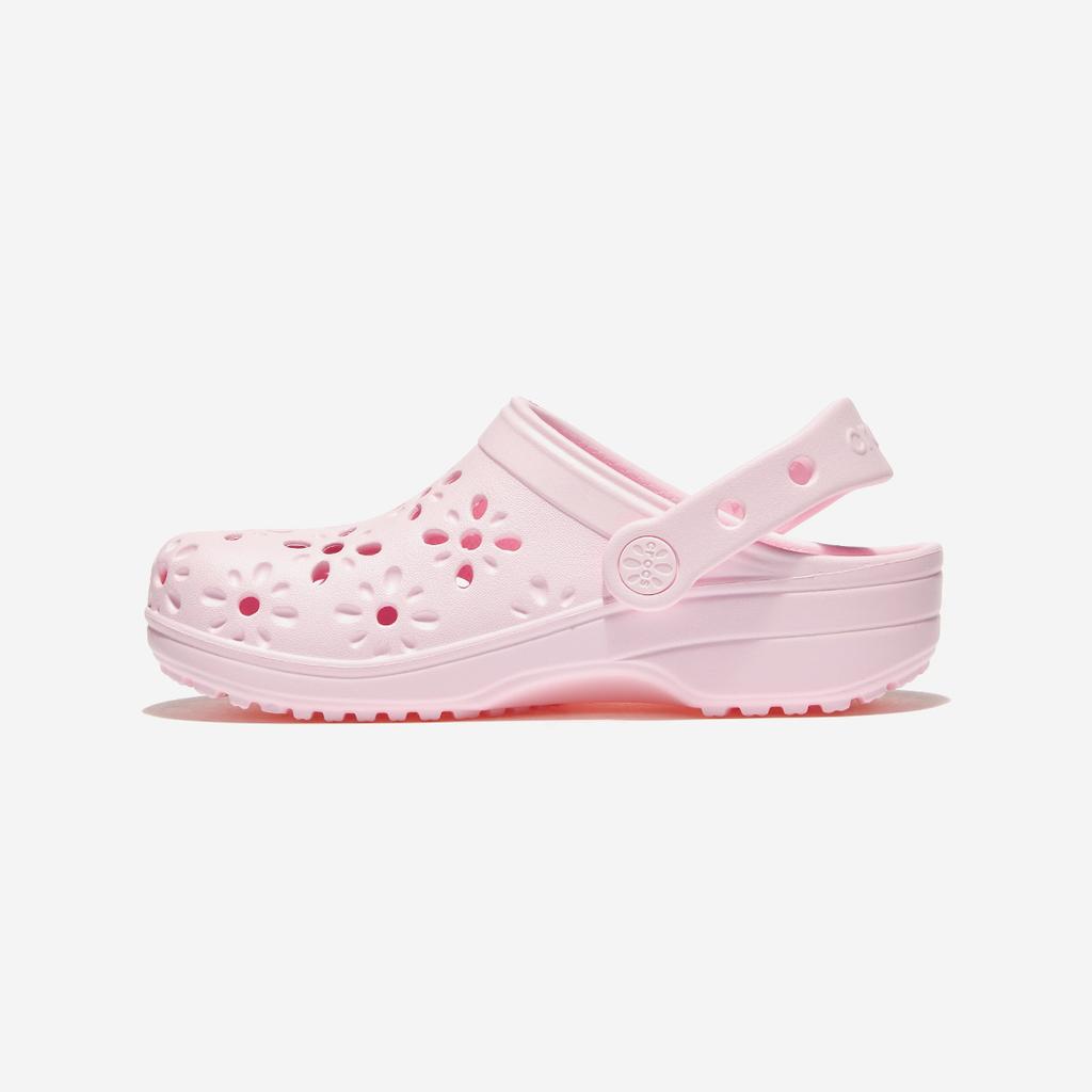 Crocs Классические детские клоги с цветочной перфорацией, CRS210943, 1010112422, Популярная корейская обувь
