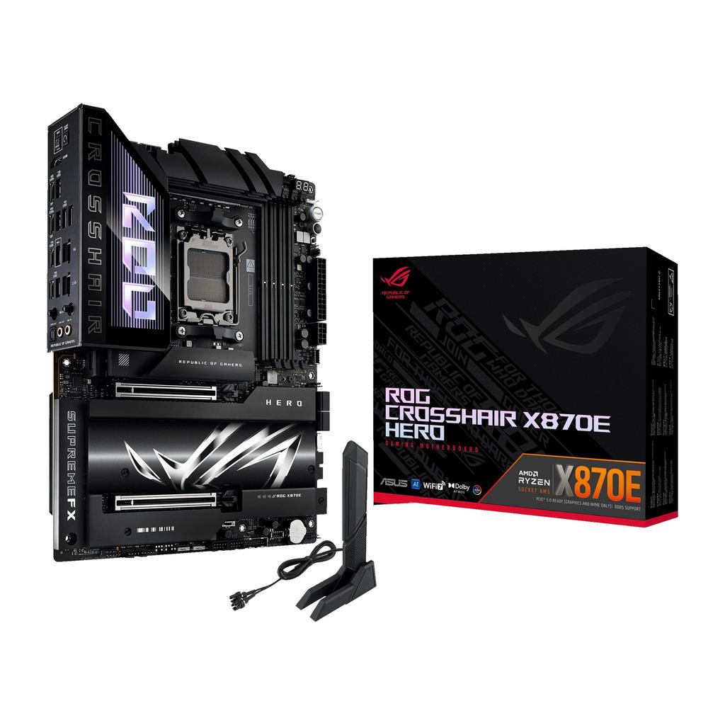ASUS ROG CROSSHAIR X870E HERO AMD Ryzen 9000 Series AM5 Compatible X870E Chipset ATX Authorized Distributor Product Motherboard/Domestic