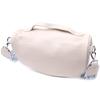 Trendy Women's Shoulder Bag In Classic Color Made of Genuine Leather Vintage 22656 White