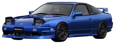 Модель для сборки масштаб Nissan 180SX TYPE X Синий металлик готовая модель IG3766 TK.Company 1/18 (РПС13)