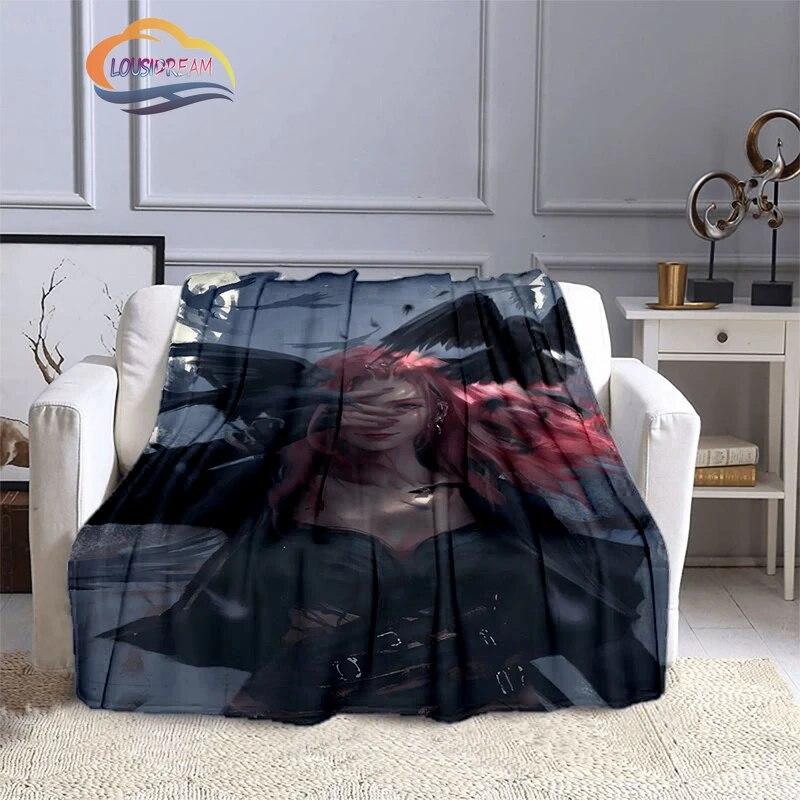 Ghost Blade Blanket 3D Printing Sexy   by Wolp Flannel Cashmere Blanket Girl Gift Beautiful Cartoon Girl