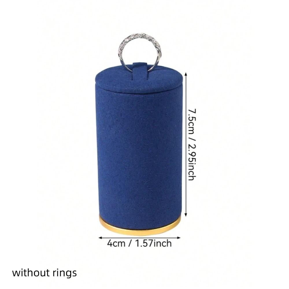New ultra-fiber Ring Display Stand Jewelry Storage Metal Base Jewelry Tower High and Low Desktop Rings Display Rack