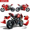 Technical Motorcycle Ducatis Racing Car Building Blocks Model Motorbike Vehicle Bricks Toys for Kids Christmas Gifts