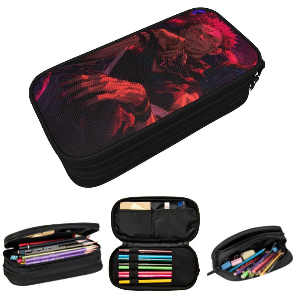 Sukuna Ryomen - Jujutsu Kaisen Pencil Case for Boys Girls School Pen Box Pencil Bag Stationery Supplies Pen Holder Bag