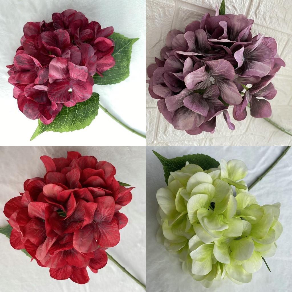Silk Flowers Hydrangea 18in Realistic Wedding Home Decor Photography Gift Props