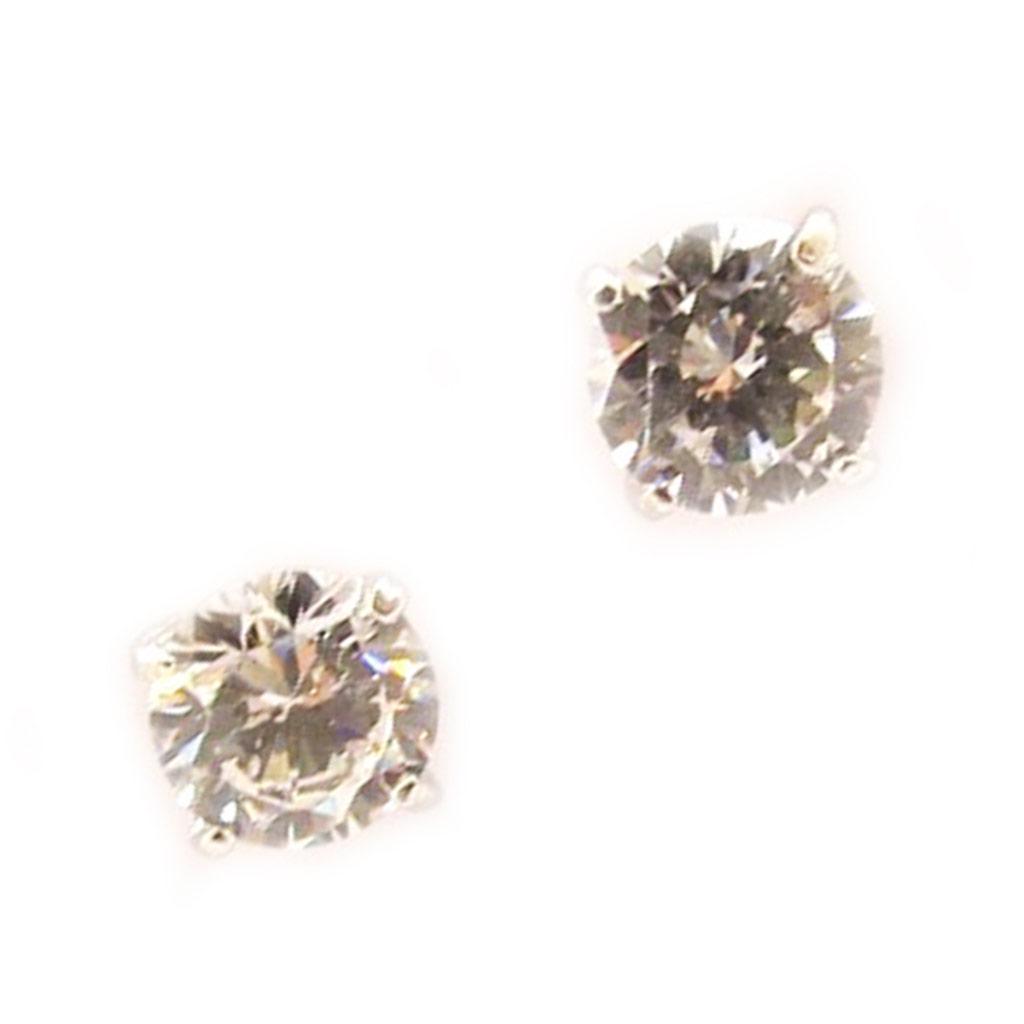 Les Trésors De Lily [L5024] - Серьги «Essentiel» белые серебряные 5 мм