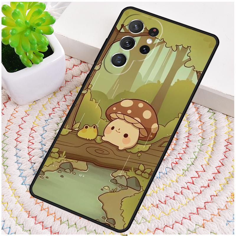 Чехол для телефона Cottagecore с лягушкой и грибами для Samsung Galaxy note 10 pro S26 Ultra S23 S24 FE S25 S21 S22 PLUS ударопрочный Cove