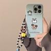 Ins quirky puppy phone case suitable for iPhone 17, Apple 15 Pro Max, with lanyard, suitable for 14, 13, and 16