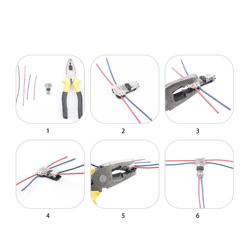 Мини-проводной кабель Snap In Universal Compact Wire T Tap Quick Splice Wiring Connector Connections Joiners Auto Plug Accessories