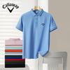 2025 Summer New Embroidered Ice Feel Fiber Cotton Solid Color Breathable Sweat Absorbing Quick Drying Polo Shirt