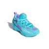 Корпорация монстров. x Adidas Dame 7 Extply Тканевые кроссовки для баскетбола средней высоты Небесно-голубые Детские Возраст 3-7 лет S28977
