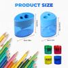 4 Pcs Multi-Color Handheld Sharpener 2-Hole Design Pencil Sharpeners Dual Holes Sharpener  Student