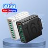 8 Ports 2.4A Fast USB Charger QC 3.0 Quick Charger Fast Charging Wall USB Charger Phone Adapter for iPhone Samsung Xiaomi Travel