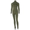 Autumn Winter Bodysuit Jumpsuit Solid Color Tight-fitting Long-sleeved Fleece Jumpsuit Women's Yoga One-piece