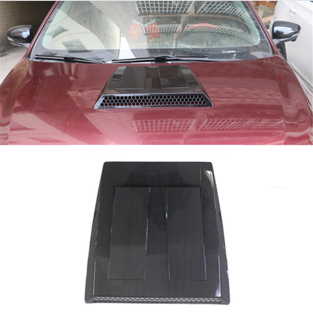 Universal Carbon Fiber Look ABS Car Hood Bonnet Air Vent Cover Decoration