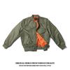 Normanlong Men's Air Force MA-1 Pilot Jacket - Lightweight Nylon Bomber for Spring/Fall