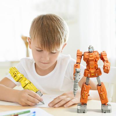 Робот-трансформер, игрушка 2 в 1, деформируемая противоударная ручка, деформация робота, фигурка, модель игрушки, ручка для письма, подарки на день рождения для детей