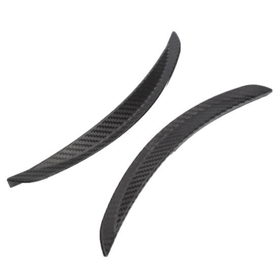 2Pcs 24.5cm Carbon Fiber Car Wheel Eyebrow Arch Fender Rubber Protection Strips