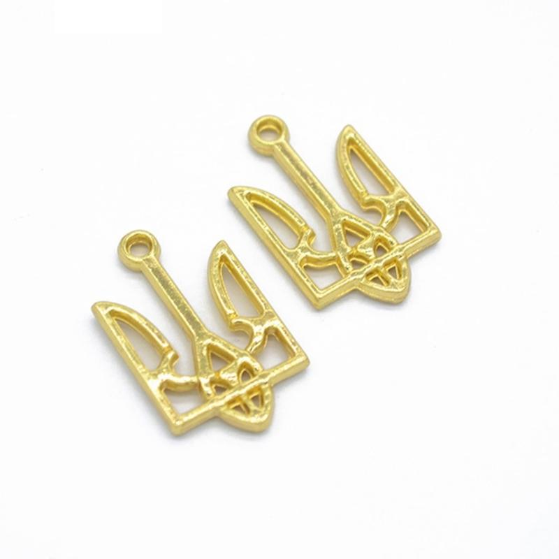 100 шт./набор DIY аксессуары Ретро сплав Подвески с национальным гербом Украины Украинский флаг Трезубец Шарм Патриотический подарок