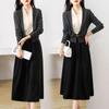 Women's Slimming Knitted Cardigan & Midi Skirt Set - Lightly Mature Style