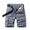 Мужские летние шорты-карго с несколькими карманами. Мужские повседневные модные однотонные свободные шорты-карго.