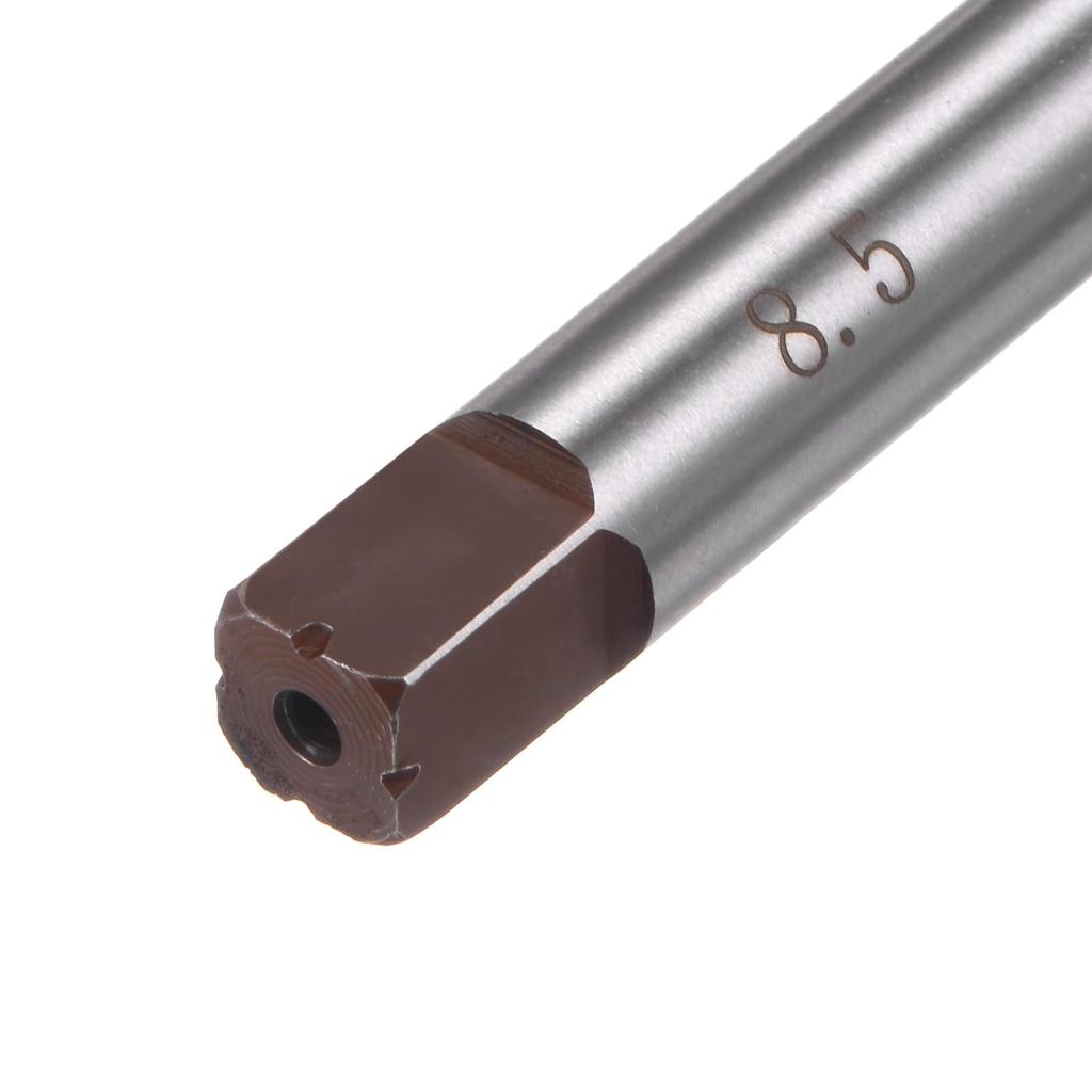 Uxcell Hand Alloy Tool Steel 6 Straight Hand Milling Cutter Metric Reaming Drill Bit for Metal Reamer, 8.5mm H8, Flutes, Tool,