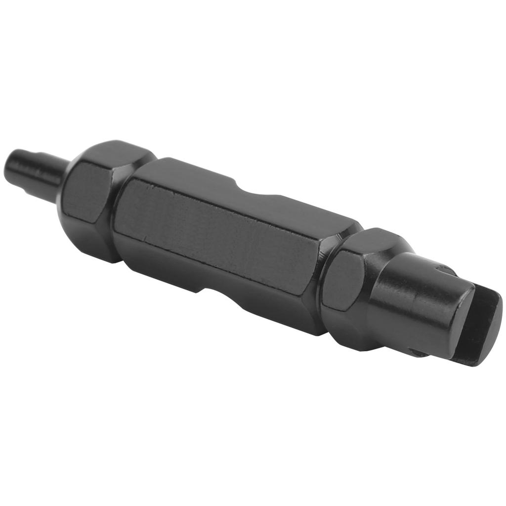 Multifunction Bike Valve Core Removal Tool AmericanStyle French Gas Nozzle Wrench(Black )